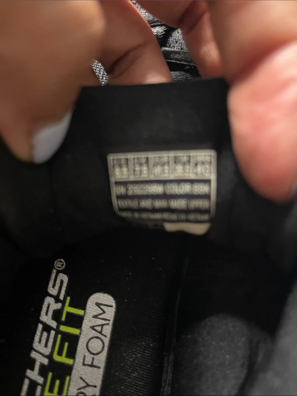 Skechers Black Wide Fit Memory Foam